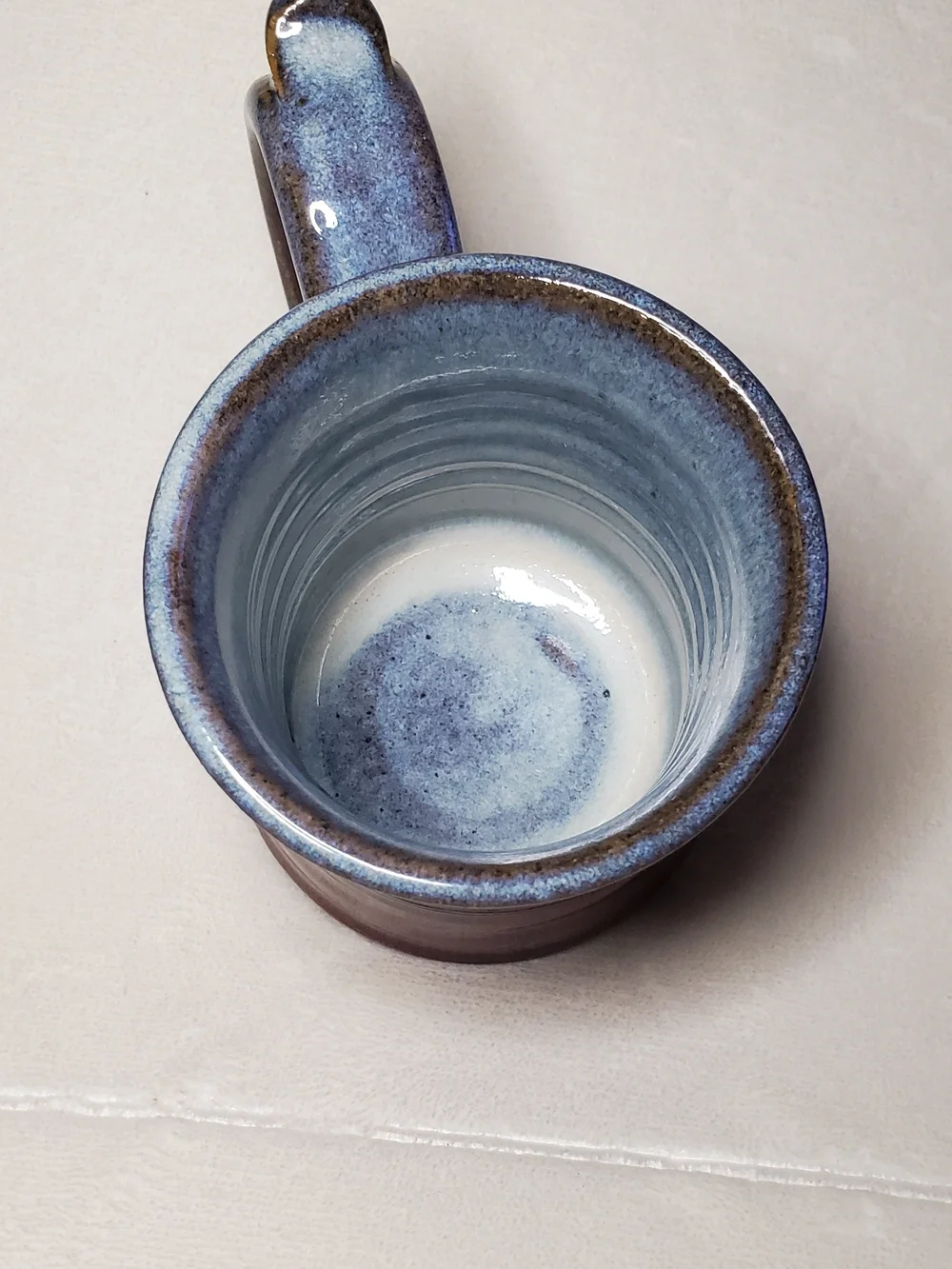 Alewine Pottery Cup 2010 Brown & Blue With 